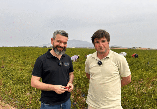 Auf dem Paprikafeld mit Juan Navarro und Boris von SoulSpice