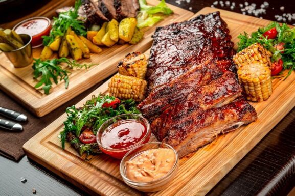 Spareribs gewürzt auf tablet