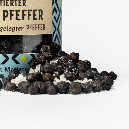 Fermentierter Kampot Pfeffer Detialaufnahme